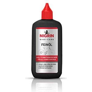 NIGRIN BIKE-CARE Fijnolie, 100 ml fles, fijne mechanische olie, voor hobby en werkplaats, hars- en zuurvrij, grijs