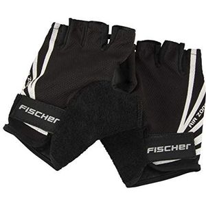 FISCHER Fietshandschoen voor volwassenen, sporthandschoenen, handschoen Sport S/M, zwart, wasbaar, met uittrekhulp, gevoerd