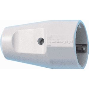 Kopp contrastekker 230v 2p+ra pvc wit