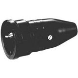 Kopp Geaarde rubberen koppeling met knikbescherming, IP20 beschermingsklasse, 250 V (16A), geaarde koppeling van SEBS, onbreekbaar, zwart, 180716003