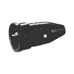 Kopp Geaarde rubberen koppeling met knikbescherming, IP20 beschermingsklasse, 250 V (16A), geaarde koppeling van SEBS, onbreekbaar, zwart, 180716003
