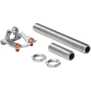 Kopp verlichting ophangset | buisnippel 30 + 80 mm | 2 moeren M10x1