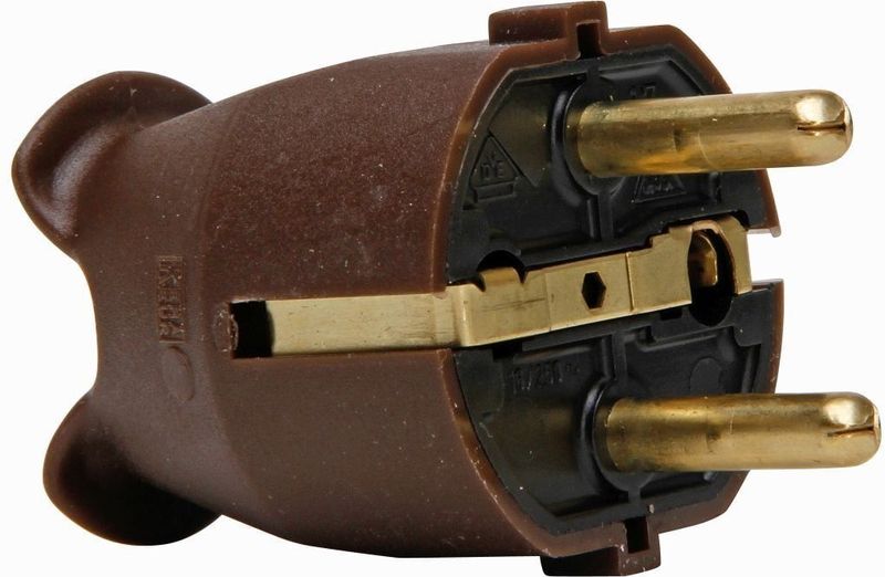 Kunststoff-Schutzkontakt-Stecker, ip 20 - Kopp