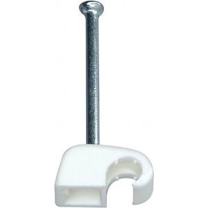 Kopp Iso clips 4 -7 mm, met stalen pennen 30 mm, 50 stuks, wit, 342601084