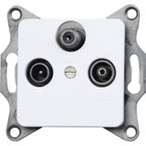 Kopp - Inzet TV, Radio, SAT Wandcontactdoos - Arctic Wit - Mat