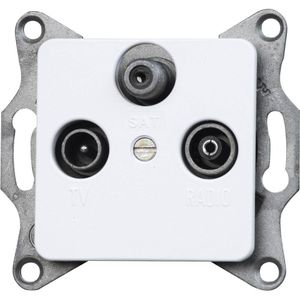 Kopp - Inzet TV, Radio, SAT Wandcontactdoos - Arctic Wit - Mat