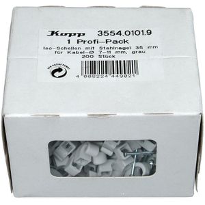 Kopp - 355401019 - Spijkerclip - Grijs - Polyamide - 200 Stuks