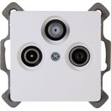 KOPP - Inbouw Coax Wandcontactdoos - Wit - Thermoplast