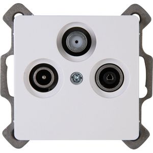 KOPP - Inbouw Coax Wandcontactdoos - Wit - Thermoplast