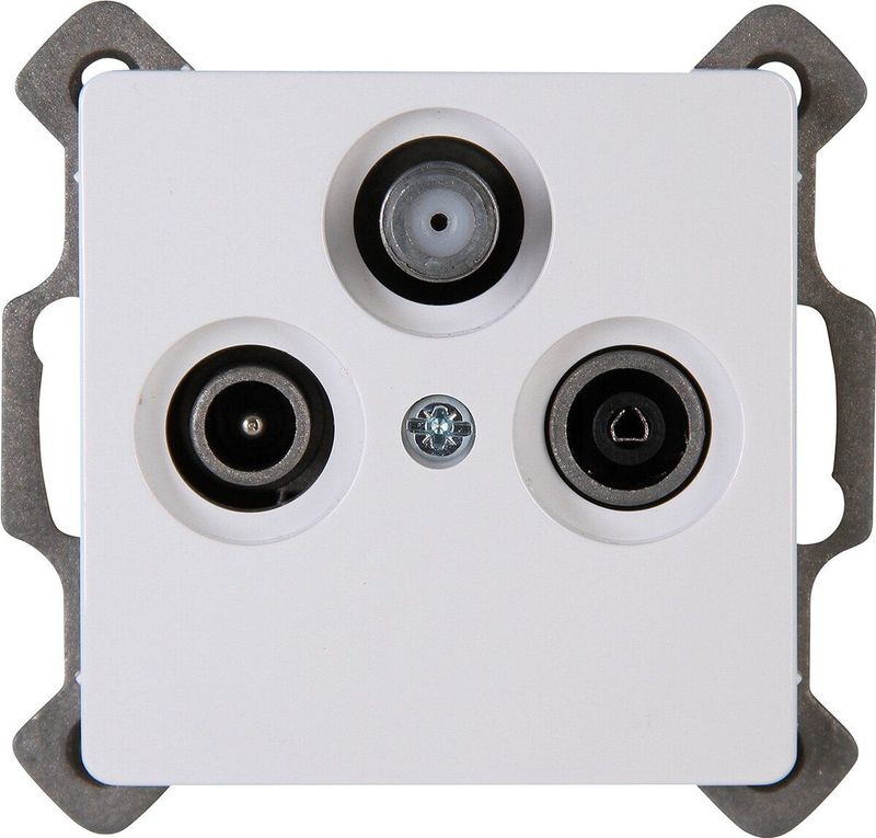 KOPP - Inbouw Coax Wandcontactdoos - Wit - Thermoplast