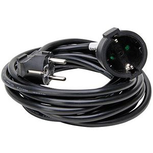 Verlengsnoer - Zwart - H 05VV-F3G1.5mm² - 5m