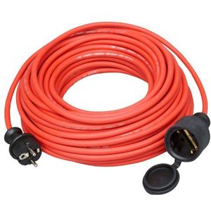 Kopp 147425047 Geaarde contactverlenging rubber, 25 m, rood