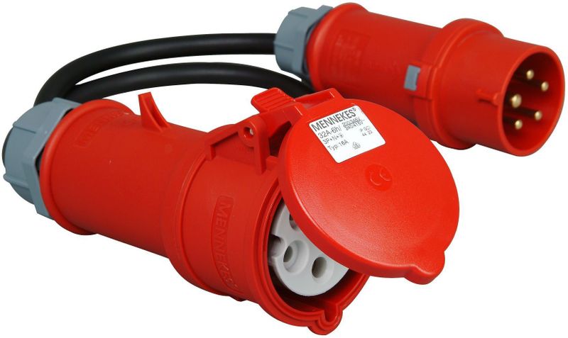 Kopp - Verloopsnoer - CEE 5P/16A/400V naar 5P/32A - 0.5 Meter