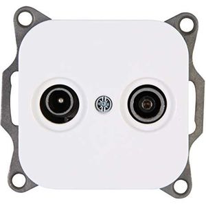 Kopp - DONAU - Antennecontactdoos - Wit - Satelliet Accessoires