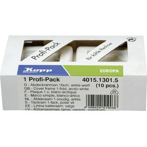 Kopp - EUROPA – Profi-Pack: 10x Abdeckrahmen 1-fach, Farbe: arktisweiß - 401513015