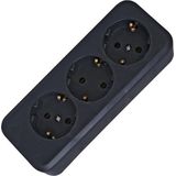 Kopp 120305001 Stekkerdoos 3-voudig Zwart Zonder Stekker 1 Stuk(s)