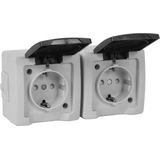 Kopp - Nautic - Vochtdichte Wandcontactdoos - Grijs - IP44