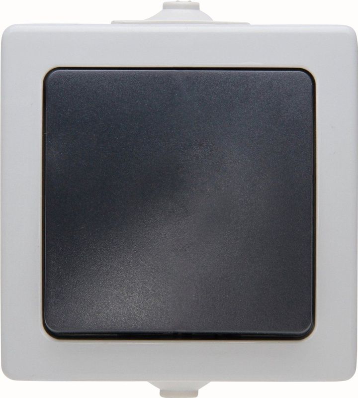 Nautic Wisselschakelaar - Opbouw - IP44 - Antraciet / Wit