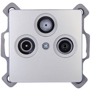 Kopp Antennecontactdoos TV/RF/SAT Paris zilver (Antenne aansluiting), Satelliet accessoires, Zilver