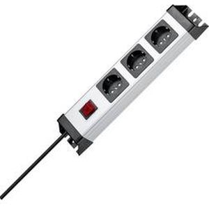 Kopp 226020017 Stekkerdoos met Schakelaar 3-voudig Grij - Zwart Randaarde Stekker 1 Stuk(s)