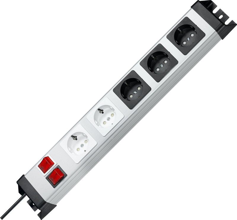 Kopp - 227220014 Stekkerdoos - 5-voudig - Grijs, Zwart - 1,4 Meter - Met Schakelaar