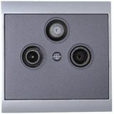 Kopp - Malta - Antenneaansluiting TV/RF/SAT - Grijs - Satelliet Accessoires