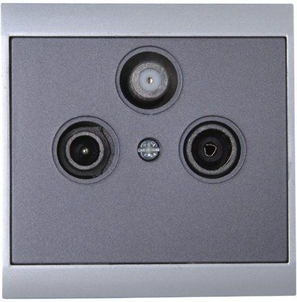 Kopp - Malta - Antenneaansluiting TV/RF/SAT - Grijs - Satelliet Accessoires