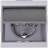 Kopp - Wandcontactdoos - Antraciet - Malta - Met Randaarde en Deksel