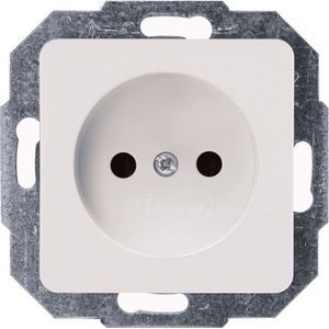 Kopp Milano - Enkele wandcontactdoos inbouw ongeaard (wit)