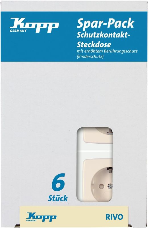 Kopp - RIVO - Inzet Wandcontactdoos - Zuiver Wit - 16 Ampère - 250 Volt