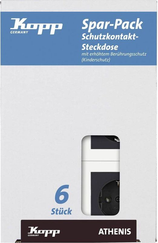 Kopp - Athenis - Stopcontacten - Grijs - Grootverpakking