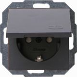 Kopp - ATHENIS - Inzetstopcontact - Antraciet - 1 Eenheid