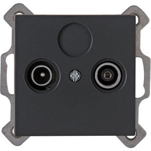 Kopp - Athenis - Doorgangsdoos - Antraciet - Voor Kabeltelevisie