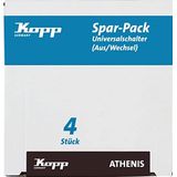 Kopp - Profi-Pack 4 - Universele Schakelaar - Staal - Zilver