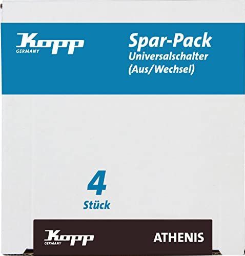 Kopp - Profi-Pack 4 - Universele Schakelaar - Staal - Zilver