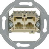 Kopp Dubbele inbouw wandcontactdoos - Cat5 - UTP/UAE - Metaal - IP20 bescherming