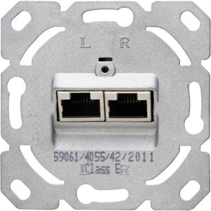 Kopp Inbouw sokkel - 2-voudig - Cat6 - universeel - thermoplastic - IP20 bescherming