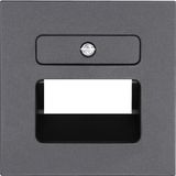 Kopp - ATHENIS - Wandcontactdoosdeksel - Antraciet - 1 eenheid UAE/IAE/ISDN