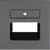 Kopp - ATHENIS - Wandcontactdoosdeksel - Antraciet - 1 eenheid UAE/IAE/ISDN