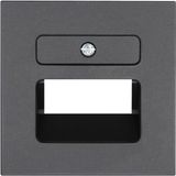 Kopp - ATHENIS - Wandcontactdoosdeksel - Antraciet - 1 eenheid UAE/IAE/ISDN