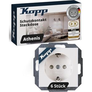 Kopp - Athenis - Stopcontacten - Wit - 6 Stopcontacten