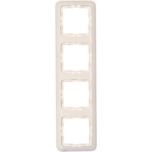 Kopp 404417064 Rivo afdekframe 4-voudig, zuiver wit, 4-voudig