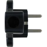 Kopp 172005030 Platte Stekker met Randaarde 230 V Zwart IP20