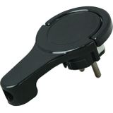 Kopp 172005030 Platte Stekker met Randaarde 230 V Zwart IP20