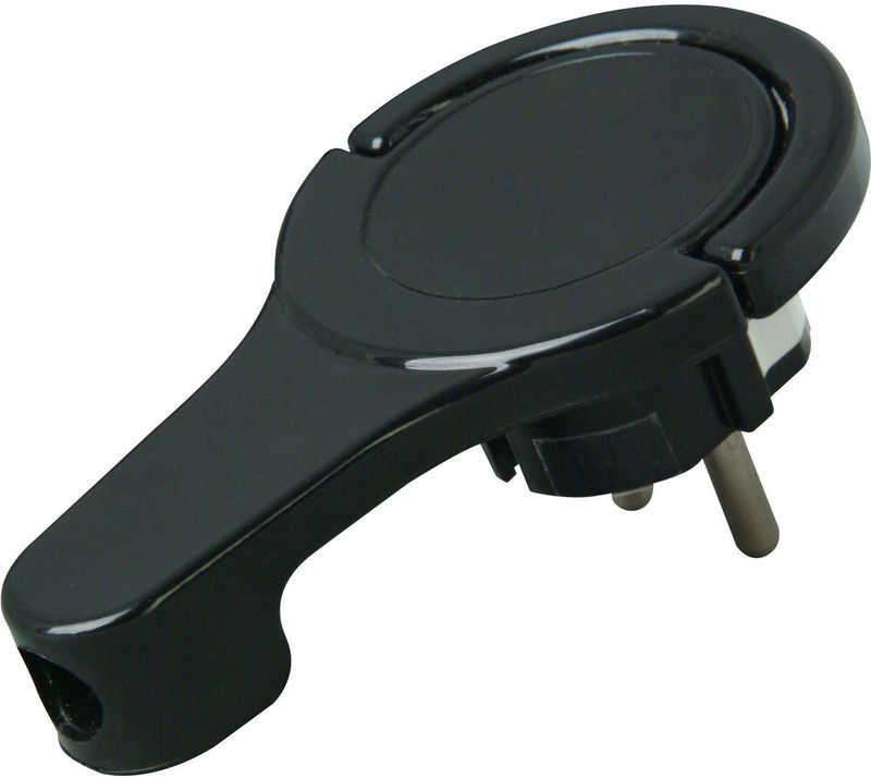 Kopp 172005030 Platte Stekker met Randaarde 230 V Zwart IP20