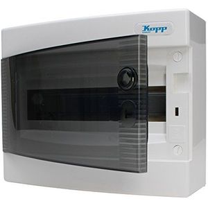 Kopp - 350911047 - Opbouwverdeelkast - Grijs/Zwart - 1 Rij voor 12 Polen