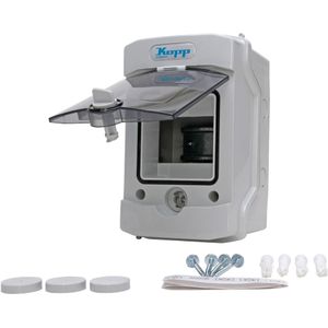 Kopp - Opbouw-vochtige Ruimteverdeler - Grijs/Zwart - 4 Polen - IP65