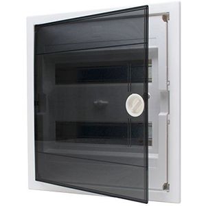 Kopp Inbouwverdeelkast met plastic deur 2-rijen voor 24 polen, 1 stuk, grijs/zwart, 346002005