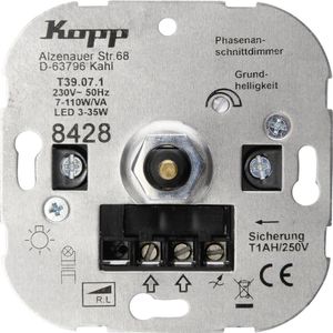 Kopp - Athenis - Dimmer - Aluminium - Inbouwmontage
