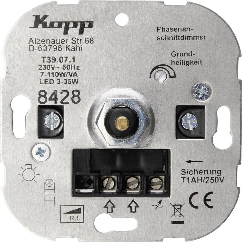 Kopp - Athenis - Dimmer - Aluminium - Inbouwmontage